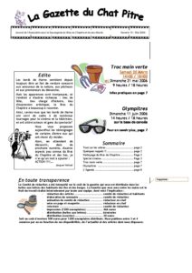 Couverture de la Gazette du Chat Pitre n°15