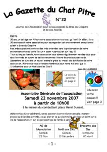 Couverture de la Gazette du Chat Pitre n°22