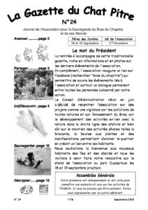 Couverture de la Gazette du Chat Pitre n°24