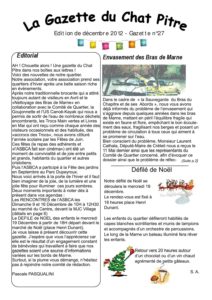 Couverture de la Gazette du Chat Pitre n°27