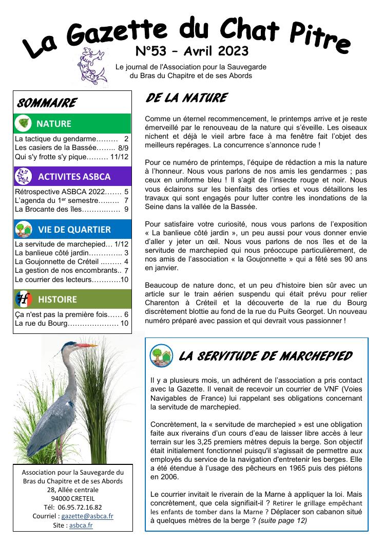 Couverture de la Gazette du Chat Pitre n°53